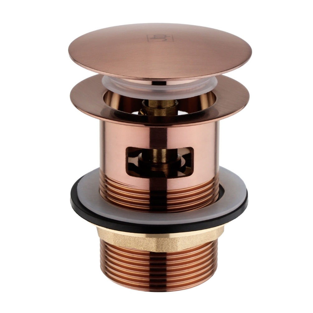 JTP Vos Brushed Bronze Slotted Click Clack Bath Waste Cut Out